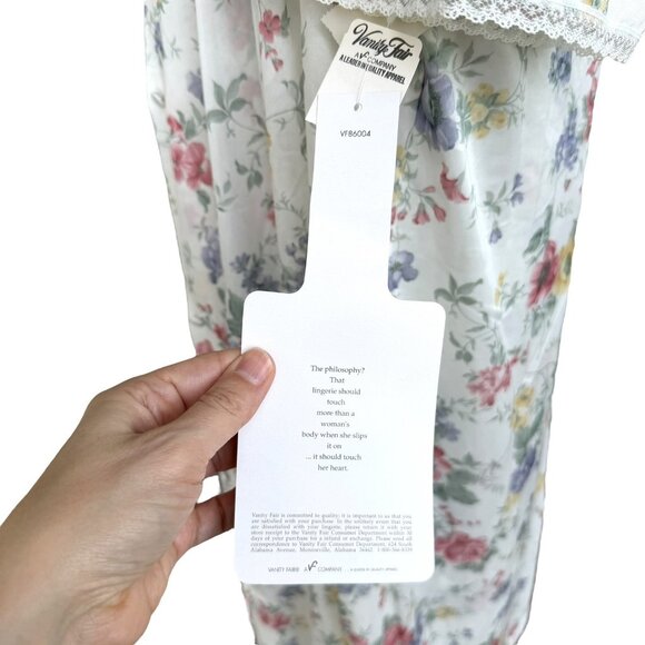 VTG Vanity Fair 2 Pc Floral Lace Nightgown & Robe Peignoir Set Size Medium NEW - Picture 5 of 10